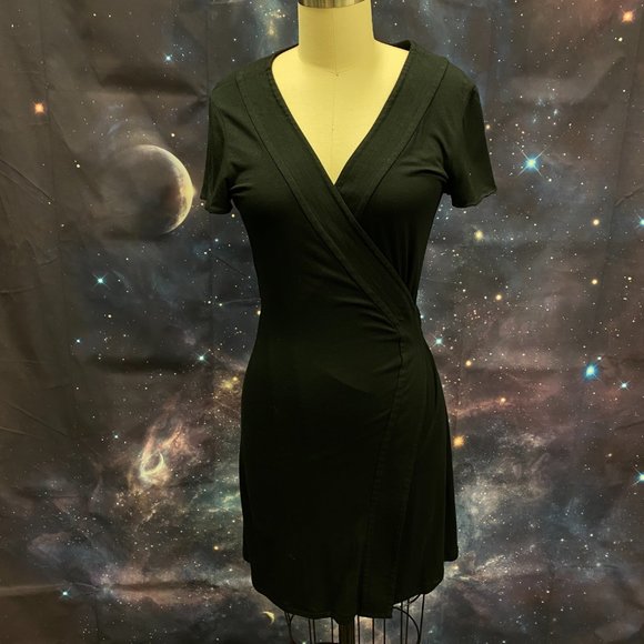 Diane Von Furstenberg Black Knit Convertible Tie Wrap Dress - S - Picture 1 of 10